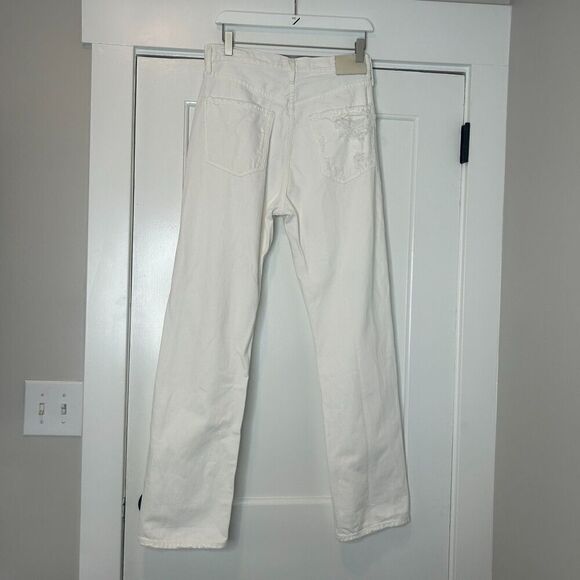 Citizens of Humanity Eva High Rise Baggy Jeans Distressed White Size 28 - Picture 4 of 10